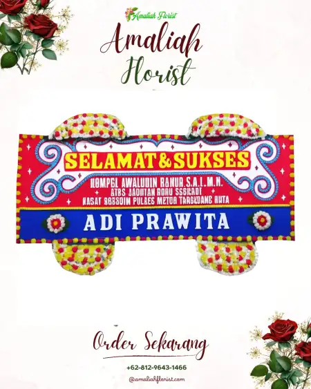 Papan Bunga Ucapan Selamat Kemojing