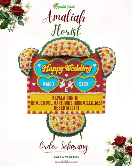 Papan Bunga Pernikahan Kemojing